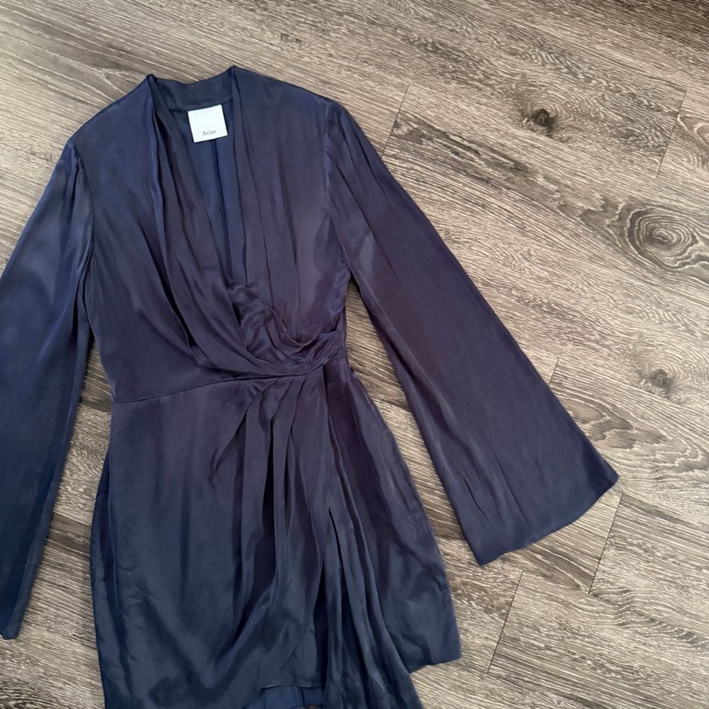 ACLER Martin Flute-sleeve Dress In Midnight - Picture 4 of 11